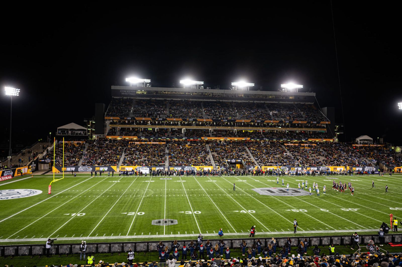 Stadium under lights